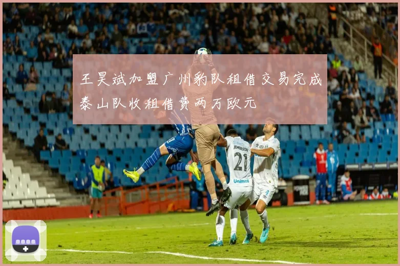 王昊斌加盟广州豹队租借交易完成泰山队收租借费两万欧元
